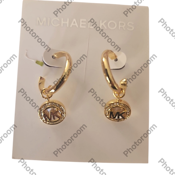 Michael Kors Gold Hoop Earrings - Picture 1 of 12